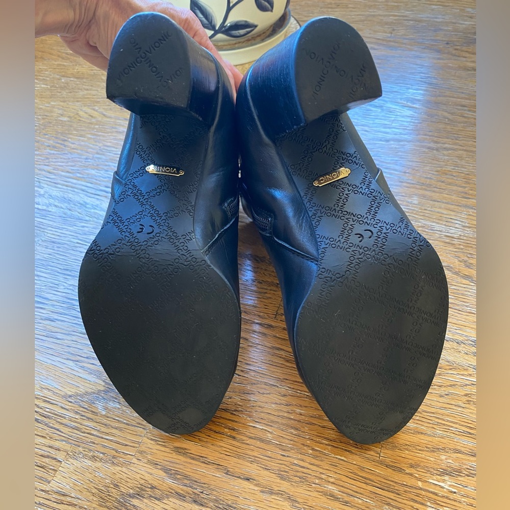Vionic Leather Ankle Boots Black 7.5 - Picture 3 of 16